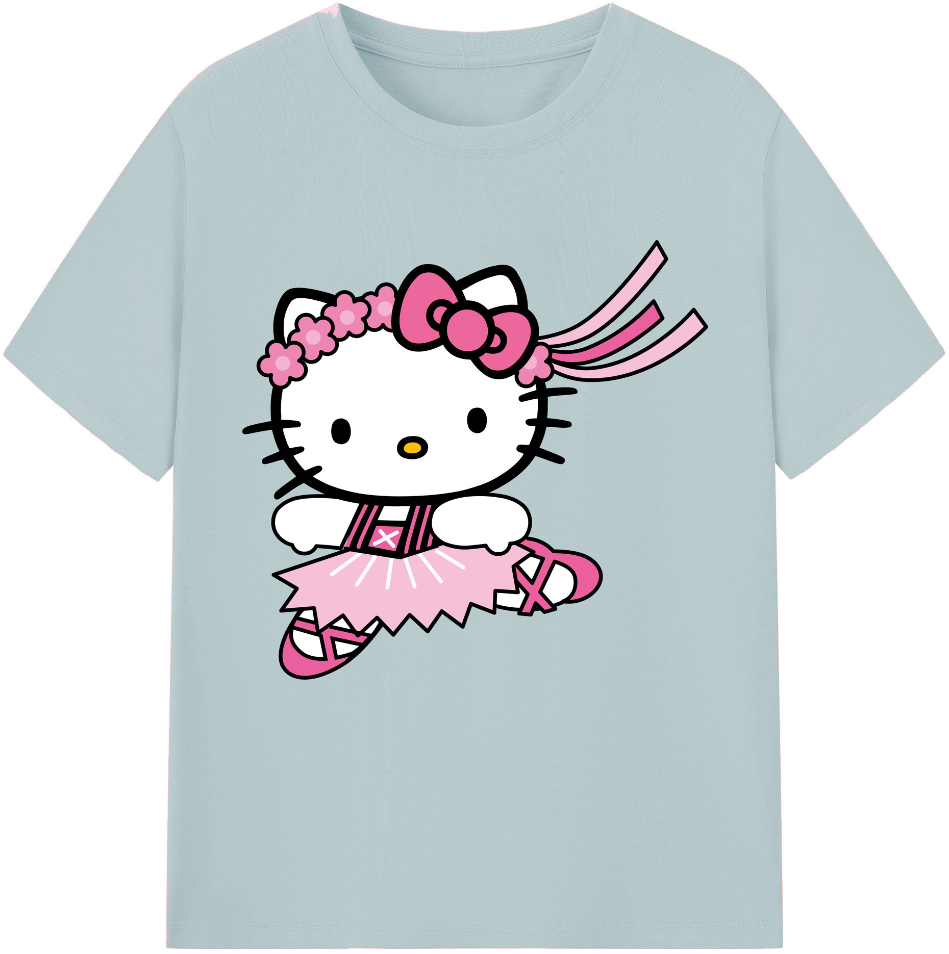 （画像用） Hello Kitty ハローキティ 綿100％半袖Tシャツ（フロントプリント）